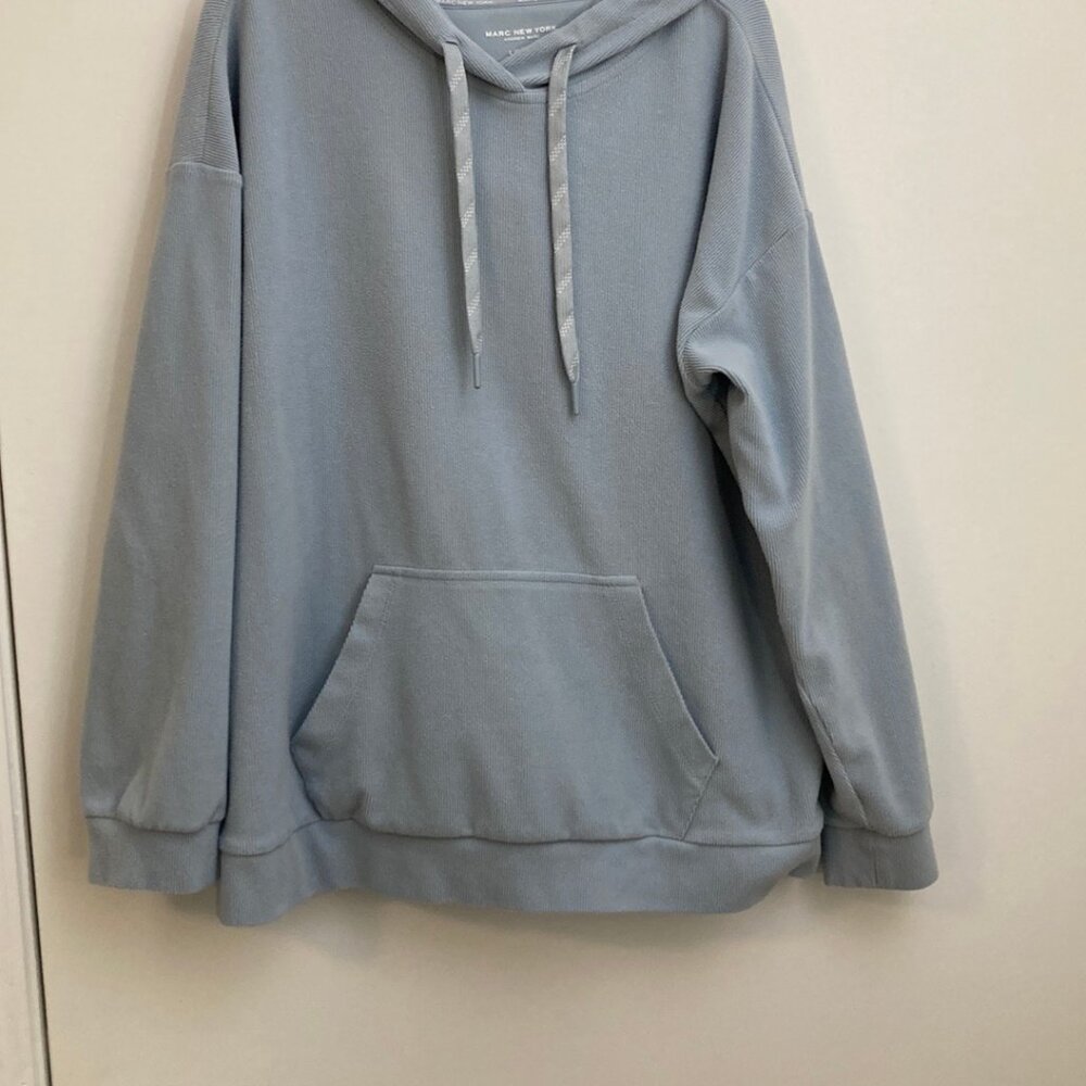 Marc New York Pullover Hoodie Large Baby Blue